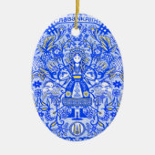 Ruhm gegenüber der Ukraine dekoratives Ei Keramik Ornament (Vorne)