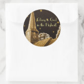 Ruhm Gott im Höchsten! Runder Aufkleber (Tasche)