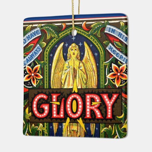 Ruhm Gott in den Höchsten... Quadrat Keramikornament (Links)