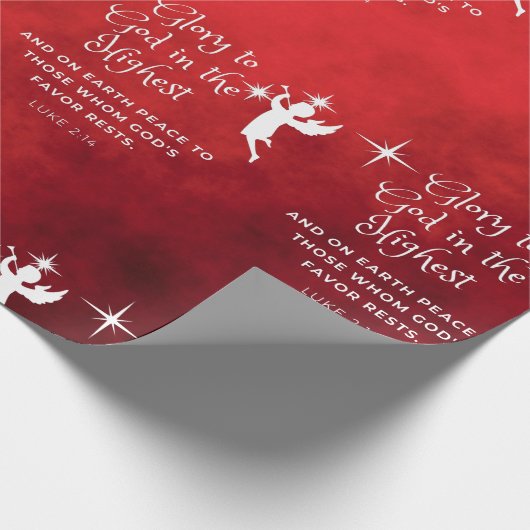 Ruhm Gott in der HIghigsten! Weihnachten   Geschenkpapier (Ecke)
