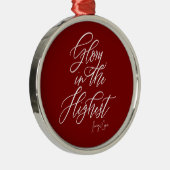 Ruhm in der höchsten Weihnachtsrunde in Rot und We Ornament Aus Metall (Rechts)