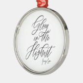 Ruhm in der höchsten Weihnachtsrunde Ornament Aus Metall (Links)