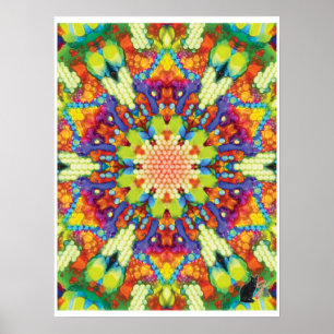 Ruhm-Kinetik-Collage-Kaleidoskop-Poster Poster
