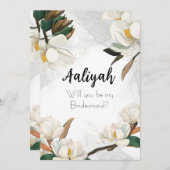 Ruhm Magnolia: Werden Sie meine Bridesmaid sein? Einladung (Vorne/Hinten)