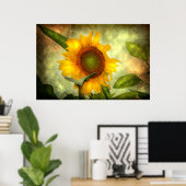 Ruhm (Sonnenblumenposter) Poster (Heimbüro)