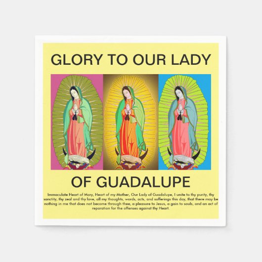 Ruhm unserer Guadalupierin Serviette (Vorderseite)
