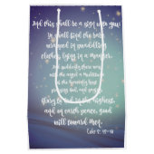 Ruhm zu Gott Angel Verses Weihnachten Mittlere Geschenktüte (Rückseite)