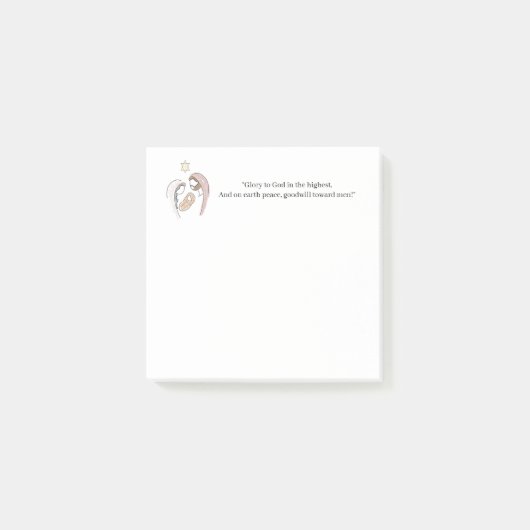 "Ruhm zu Gott auf den höchsten" Weihnachten der Ge Post-it Klebezettel (Vorderseite)
