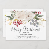 Ruhm zu Gott Bible Verse Floral Weihnachten (Vorne/Hinten)