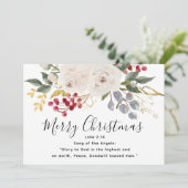 Ruhm zu Gott Bible Verse Floral Weihnachten (Stehend Vorderseite)