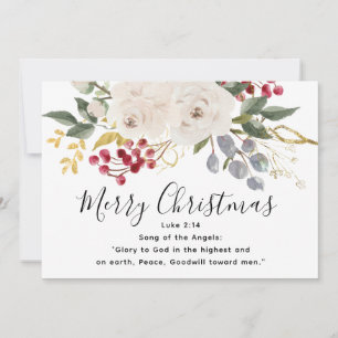 Ruhm zu Gott Bible Verse Floral Weihnachten