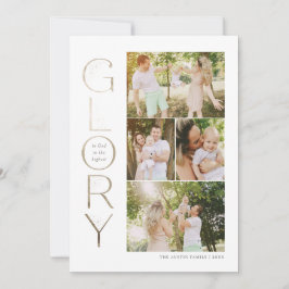 Ruhm zu Gott Imitate Gold Foil Religiöse Weihnacht Feiertagskarte