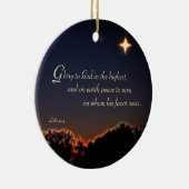 Ruhm zu Gott Keramik Ornament (Rechts)