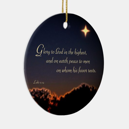 Ruhm zu Gott Keramik Ornament (Rechts)