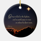 Ruhm zu Gott Keramik Ornament (Hinten)