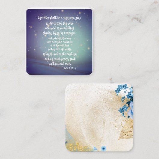 Ruhm zu Gott Luke Bible Verses Weihnachten Begleitkarte (Vorne/Hinten)