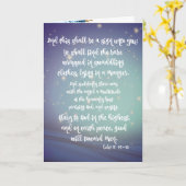 Ruhm zu Gott Luke Bible Verses Weihnachten Karte (Gelbe Blume)