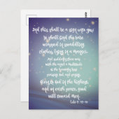 Ruhm zu Gott Luke Bible Verses Weihnachten Postkarte (Vorne/Hinten)