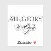 Ruhm zu Gott Schwarze Kalligraphie Christliche Auf Aufkleber (Blatt)