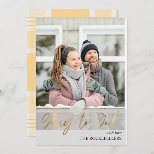 Ruhm zu Gott Script Weihnachten Senard Kariertes F (Vorne/Hinten)