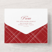 Ruhm zu Gott Weihnachten Foto Collage rot religiös All In One Einladung (Rückseite)