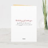 Ruhm zu Gott Weihnachtskarte Feiertagskarte (Rückseite)