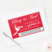 Ruhm zu Gott Weltfrieden Weihnachtsbibel Verse Rechteckiger Aufkleber (Umschlag)