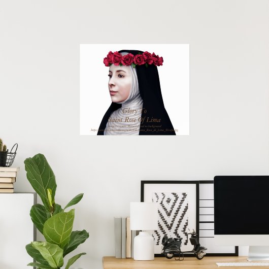 Ruhm zur heiligen Rose Lima Poster (Heimbüro)