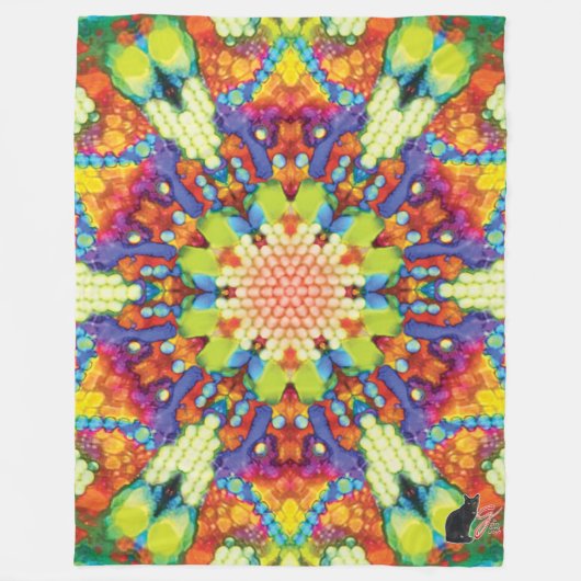 Ruhmes-Kaleidoskop-Flanelldecke Fleecedecke (Vorderseite)