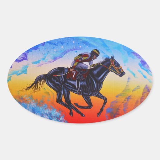 Ruhmesblatt Ovaler Aufkleber (Vorderseite)