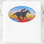 Ruhmesblatt Ovaler Aufkleber (Tasche)