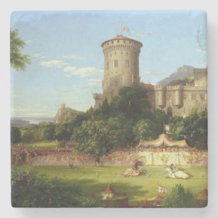 Ruhmreiche Vergangenheit (mittelalterliches Tjost) Steinuntersetzer