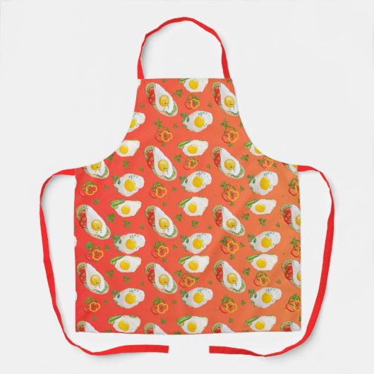 Rühreier mit Glockengelb-Paprikaschoten Schürze (Vorderseite)