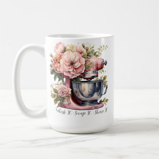 Rühren, knipsen, teilen | Backen Kaffeetasse (Links)