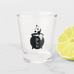 Rühren Sie den Topf (Hexenkorb) Schnapsglas