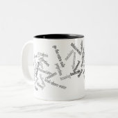 "Rührende niedrige" Karriere-Schale Zweifarbige Tasse (Vorderseite Links)