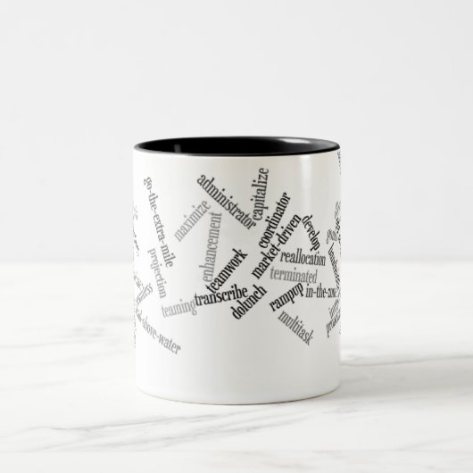 "Rührende niedrige" Karriere-Schale Zweifarbige Tasse (Mittel)