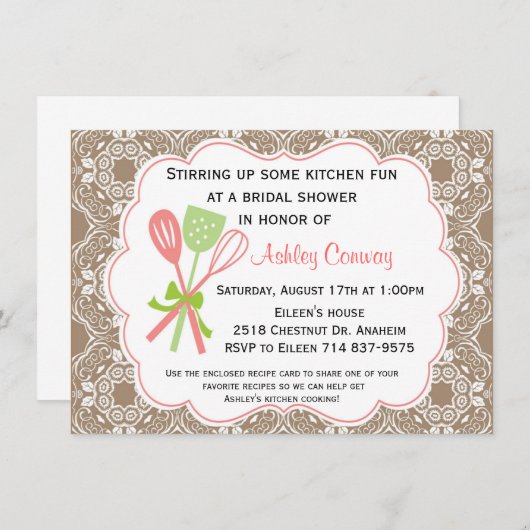 Rührender hoher Spaß Einladung (Vorne/Hinten)