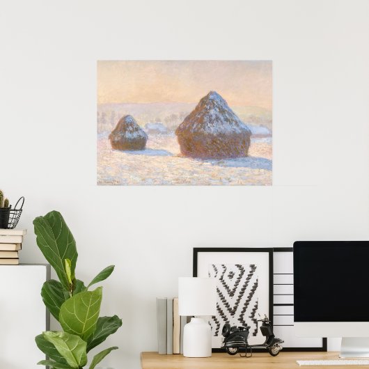 Rührstäbe, Schneeeffekt, Morgen Poster (Heimbüro)