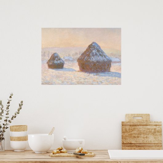 Rührstäbe, Schneeeffekt, Morgen Poster (Küche)