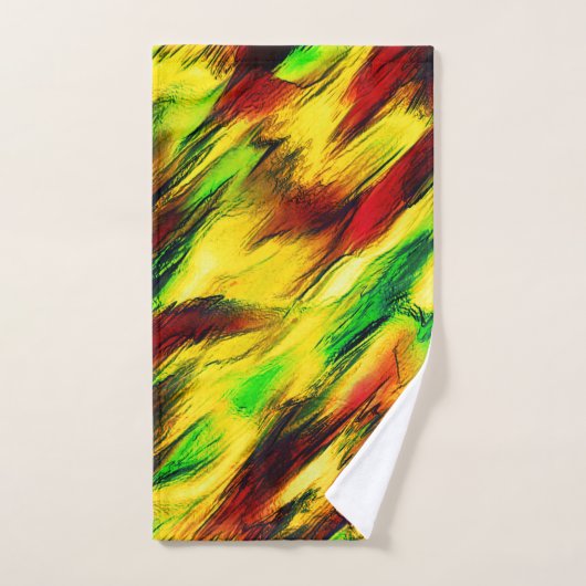 Rührt von rot bis gelb, ein wenig grün badhandtuch set (Handtuch)