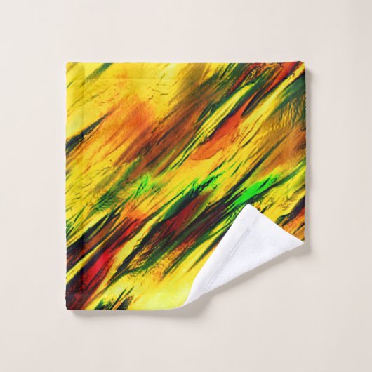 Rührt von rot bis gelb, ein wenig grün badhandtuch set (Waschlappen)