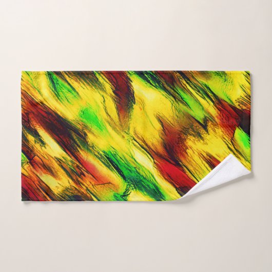 Rührt von rot bis gelb, ein wenig grün badhandtuch set (Handtuch)