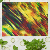 Rührt von rot bis gelb, ein wenig grün geschirrtuch (Gefaltet)