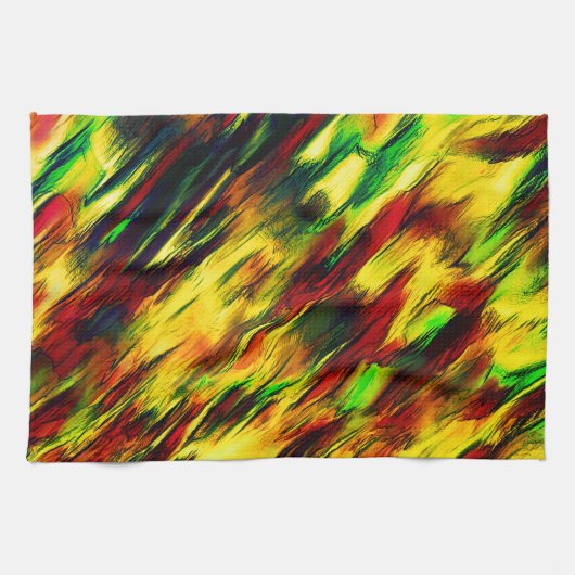Rührt von rot bis gelb, ein wenig grün geschirrtuch (Horizontal)