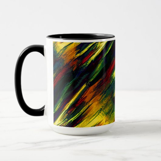 Rührt von rot bis gelb, ein wenig grün tasse (Links)