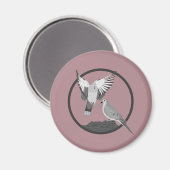 Ruhrtauben - Wildlife Circle Series Magnet (Vorderseite/Rückseite)