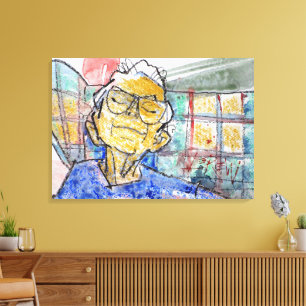 Ruht ihre Augen Malerei / Künstler Larry Lerew Leinwanddruck