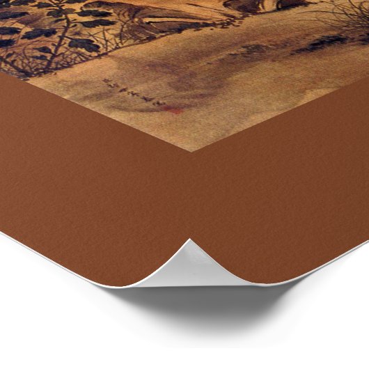 Ruhuangbao 茹 黄 ~ Greyhound ~ Giuseppe Castiglione~ Poster (Ecke)