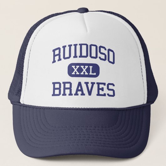 Ruidoso Braves mittleres Ruidoso New Mexiko Truckerkappe (Vorderseite)